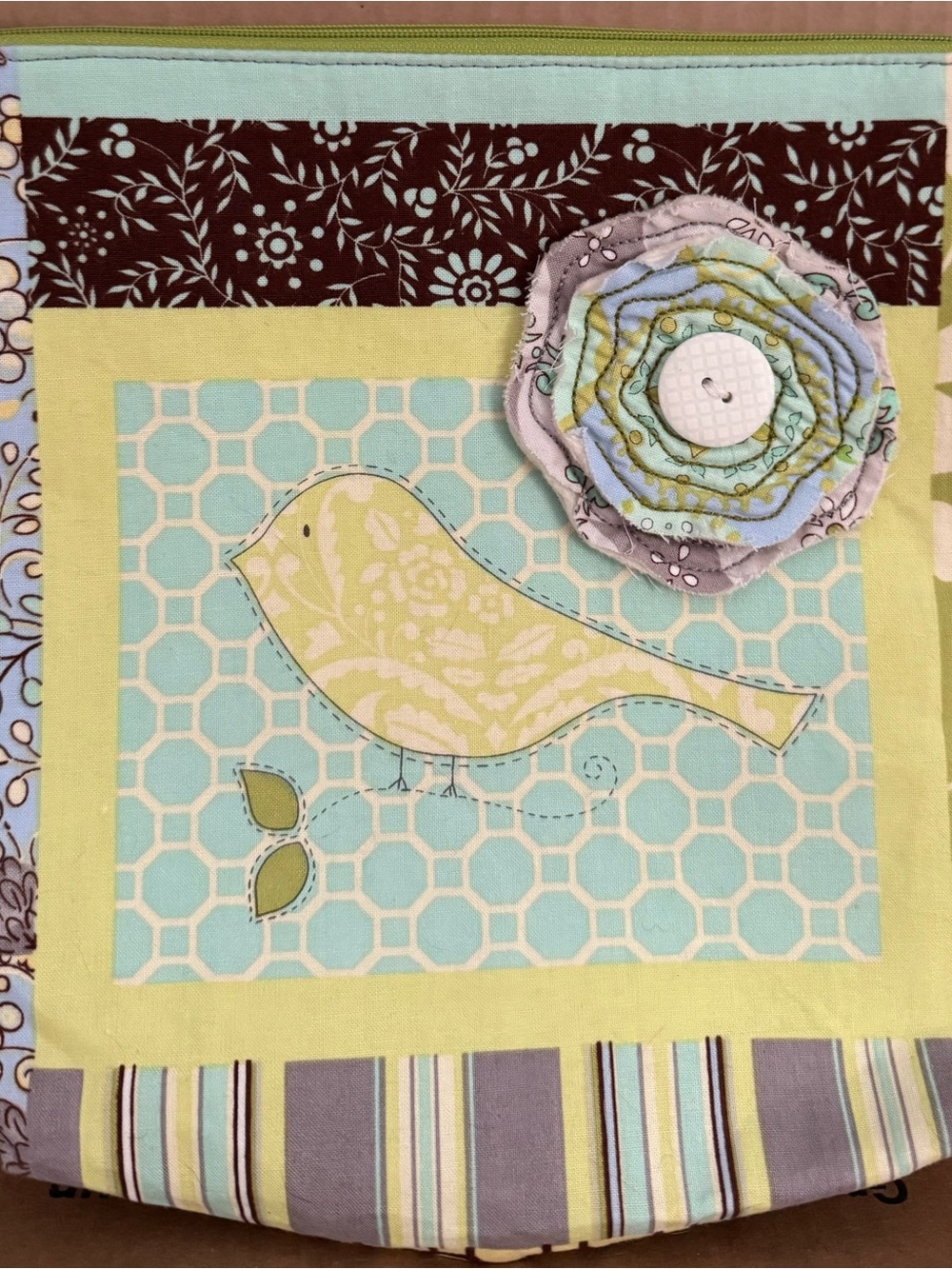 Green Bird Cosmetic/Travel Bag
